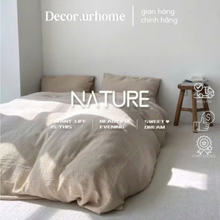 Đũi| Bộ 4 món vỏ chăn ga ĐŨI TRƠN MỘT MÀU, set 4 món ga giường, vỏ chăn, vỏ gối