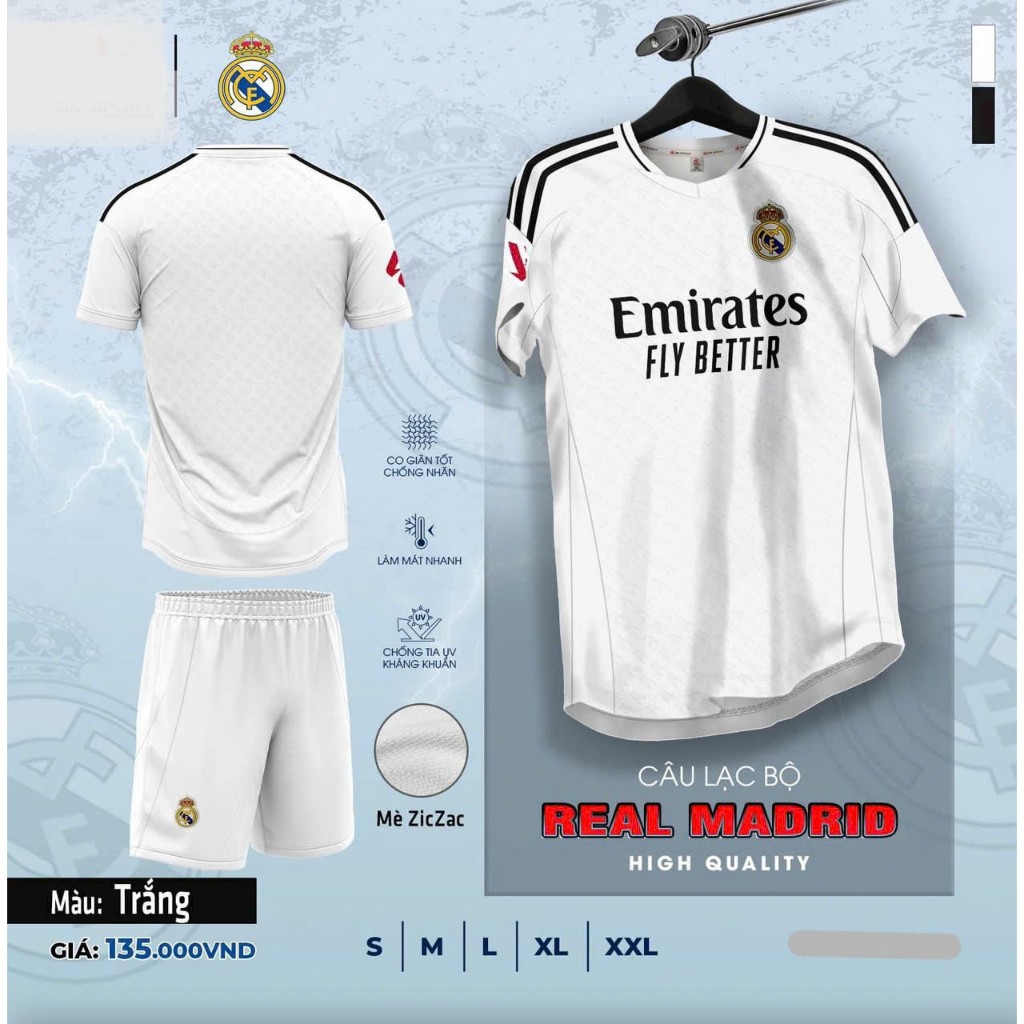 Bộ Đồ Đá Banh CLB  Real Madrid