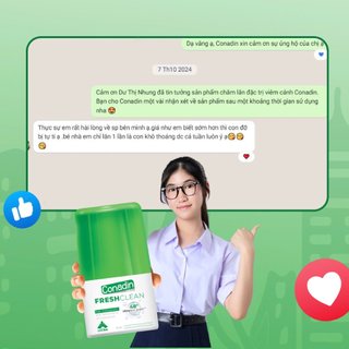 Lăn nách Conadin cho bé dậy thì ngăn tiết mồ hôi, khử mùi chuyên sâu kéo dài 5 ngày cho cả nam và nữ