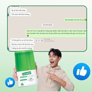 Lăn nách Conadin cho bé dậy thì ngăn tiết mồ hôi, khử mùi chuyên sâu kéo dài 5 ngày cho cả nam và nữ