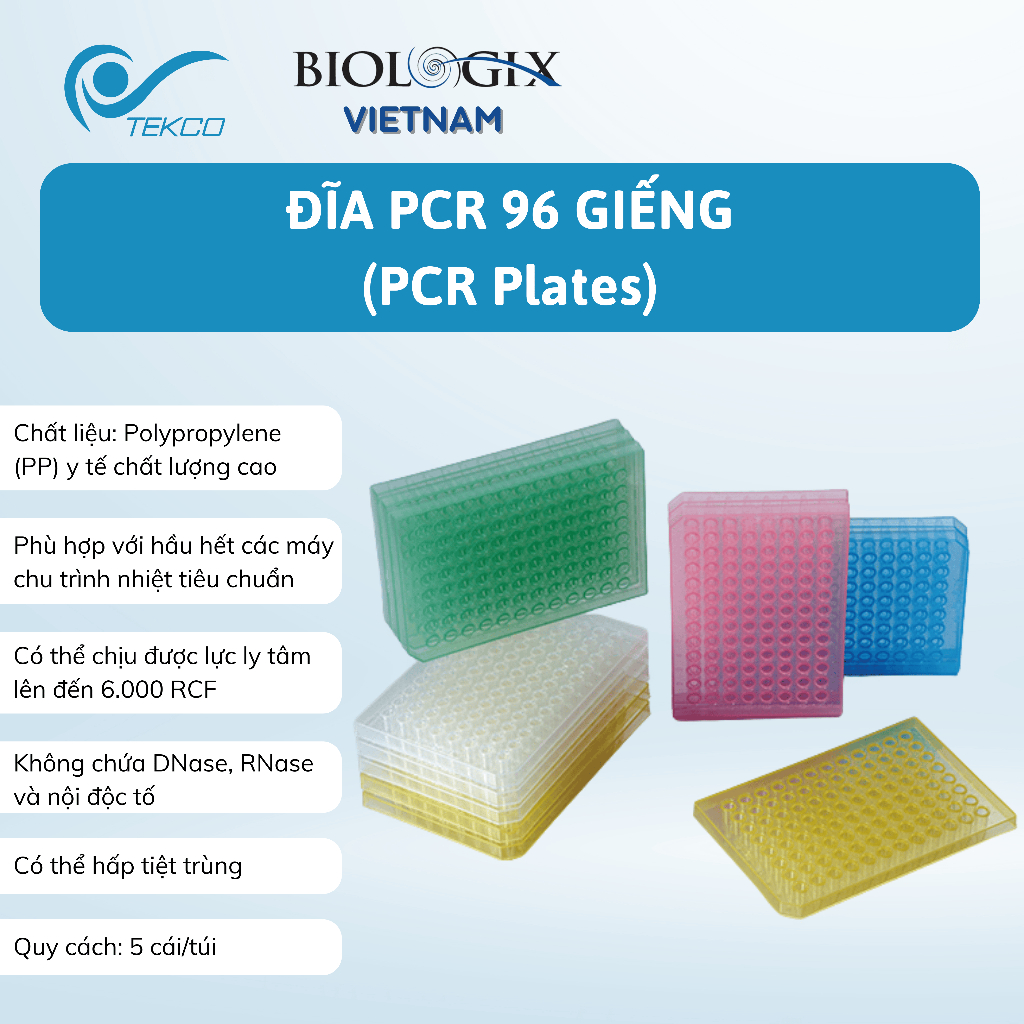Đĩa PCR (PCR Plates), túi 5 chiếc, hãng Biologix-USA