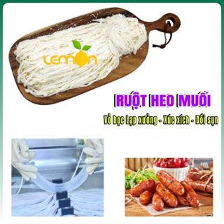 Bó 100 mét RUỘT HEO MUỐI làm lạp xưởng, xúc xích, dồi đều đẹp, đảm bảo vệ sinh an toàn thực phẩm