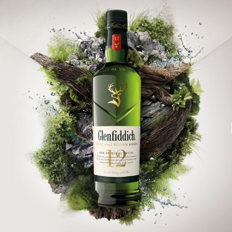 VỎ CHAI RƯỢU NGOẠI GLENFIDDICH 12 700ML TRANG TRÍ NHÀ CỬA QUẦY BAR