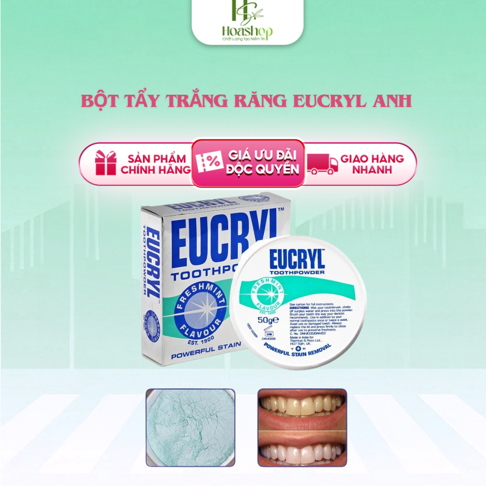 Bột tẩy trắng răng EUCRYL ANH
