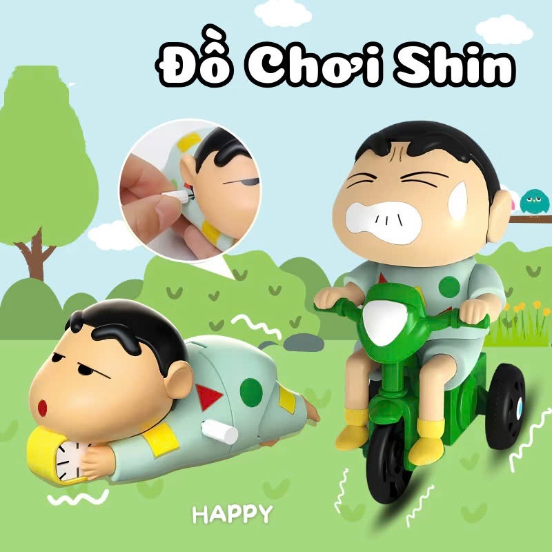 Đồ Chơi Shin Dây Cót Shin Ủn Mông Đồ Chơi Shin-Chan Nằm Bò - Móc Khoá Shin-chan Đồ Chơi Búp bê