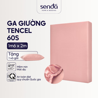 Ga giường Lụa Tencel 1m6x2m Sen Đá Home Bedding cao cấp trơn màu, drap bo chun trải nệm 1m6 x 2m, ra bọc đệm mát lạnh
