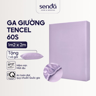 Ga giường Lụa Tencel 1m2 Sen Đá Home Bedding cao cấp trơn màu, drap bo chun trải nệm, ra lẻ bọc đệm 1m2x2m