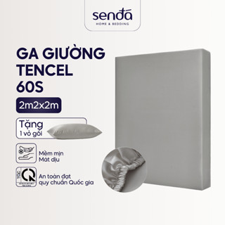 Ga giường Lụa Tencel 2mx2m2 Sen Đá Home Bedding cao cấp trơn màu, drap bo chun trải nệm 2m2 x 2m, ra bọc đệm mát lạnh