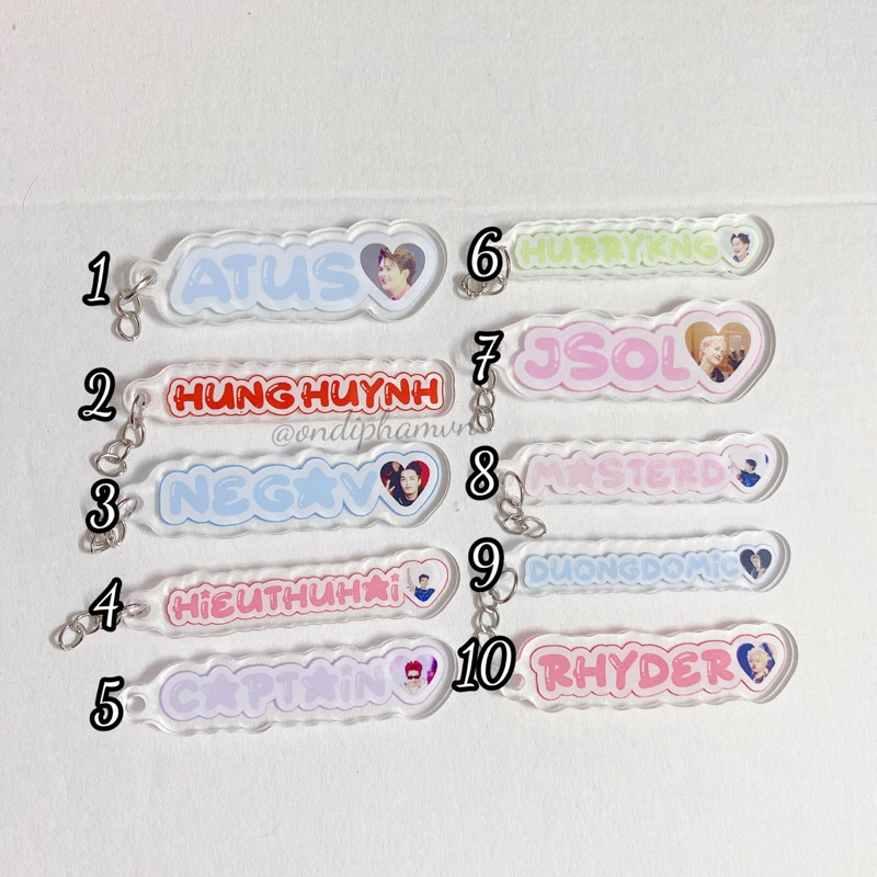 Keyring tên Anh Trai Say Hi - Ảnh thật