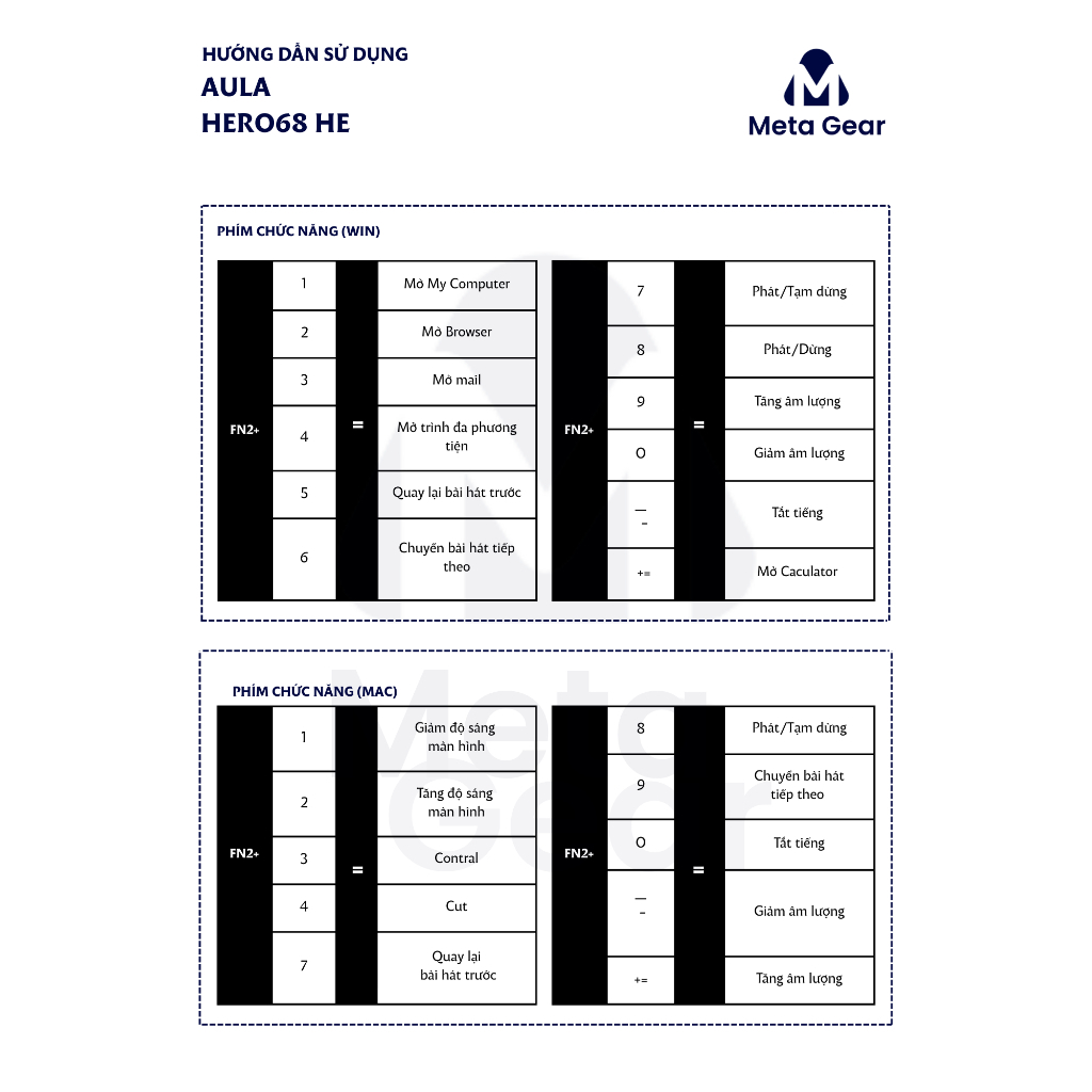 Bàn phím cơ Aula Hero68 HE - Bàn phím cắm dây, Led RGB, Hotswap, Keycap PBT | BigBuy360 - bigbuy360.vn