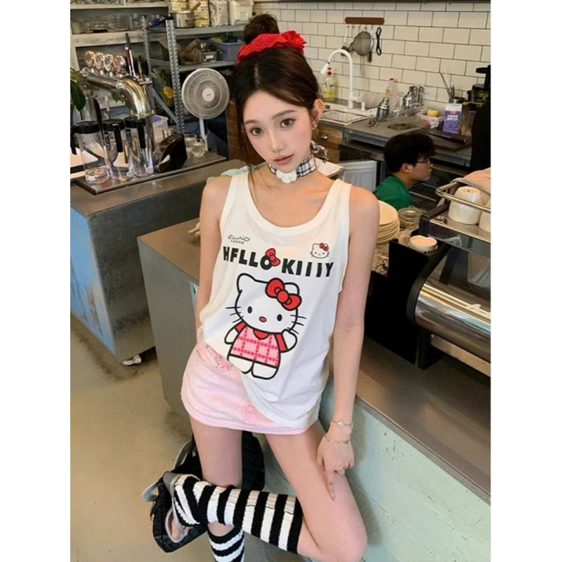 ÁO TANKTOP HELLO KITTY + ÁO ỐNG