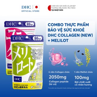 Combo Viên uống DHC Collagen & Melilot hỗ trợ giảm sưng phù nề chân (20 Ngày) - TPBVSK DHC Collagen (new) & Melilot