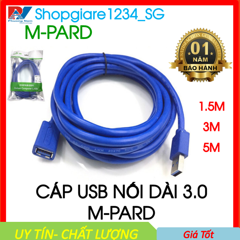 Cáp USB nối dài 3.0 M-PARD 1.5M/ 3M/ 5M (cáp xịn, chính hãng)