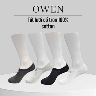 COMBO SIÊU HỜI - Set 5 đôi/10 đôi tất lười cổ tròn nam Owen 100% cotton khử mùi