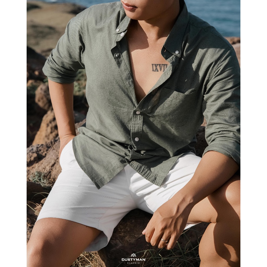 Sơ Mi Linen Nam Radley Dustyman,Vải Linen Cao Cấp,Thoáng Mát,Form Regular Fit | BigBuy360 - bigbuy360.vn