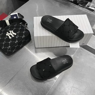 [Chính Hãng] Dép MLB Mound Dia Monogram - Màu Đen - Code: 3ALPAC1 50BKS