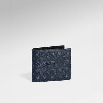 Ví da nam Leonardo Ví Monogram Neo RFID da Microfiber RFID bảo mật thông tin cao cấp