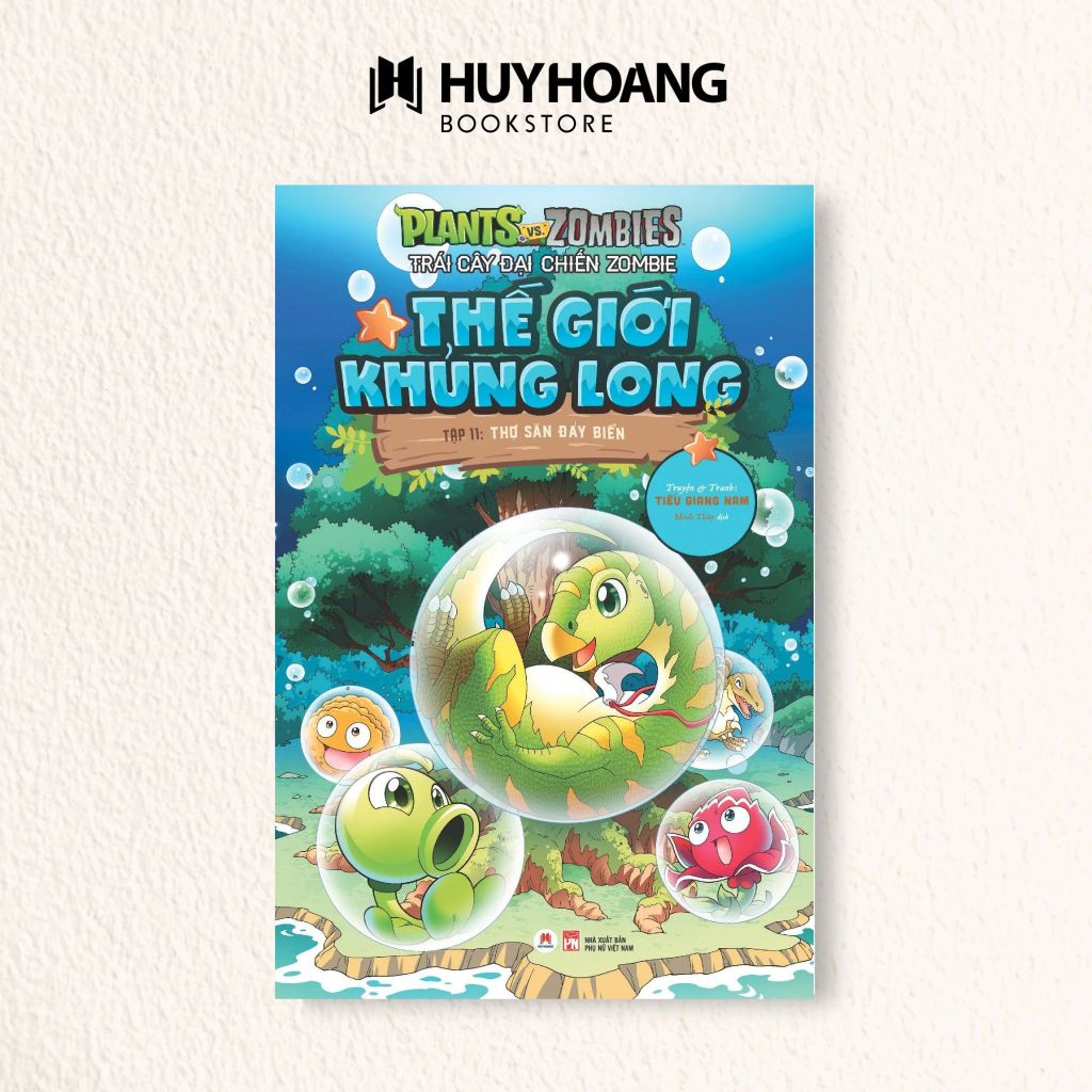 Sách - Trái Cây Đại Chiến Zombie - Thế Giới Khủng Long - Tập 11: Thợ Săn Đáy Biển, PvZ