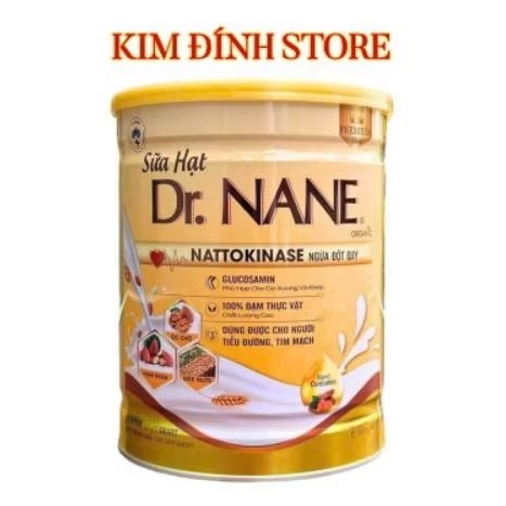 SỮA HẠT Dr.NANE ORGANIC NATTOKINASE NGỪA ĐỘT QUỴ LON 800G ( TẶNG KÈM 2 LỌ YẾN )