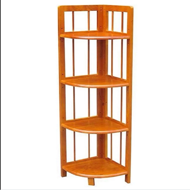 Kệ góc lớn 4 tầng, Kệ góc gỗ cao su