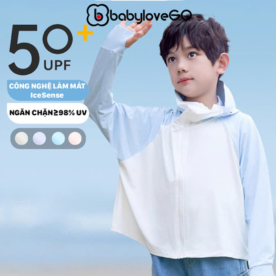 Áo chống nắng cho bé trai BabyloveGO, áo choàng chống nắng công nghệ mới Ice Sense làm mát tức thì chống tia UV