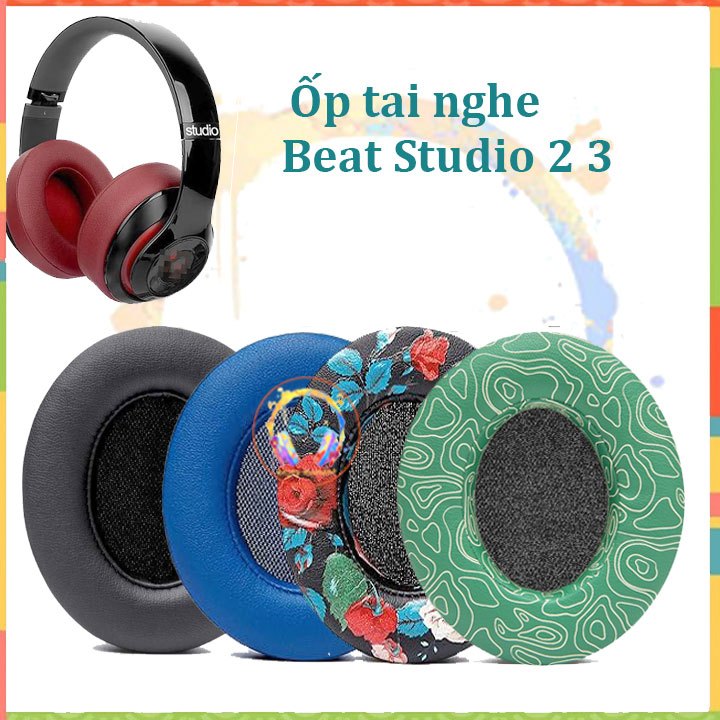 Đệm tai nghe beats studio 2.0 3.0_ 1 cặp ốp da thay thế tai nghe beats studio 2 3