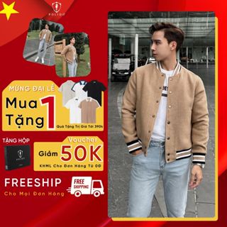 Áo khoác nam,bomber nam Polido Dạ Phối Bo chất dạ mềm mịn ấp áp 2 lớp giữ nhiệt kiểu dáng slimfit