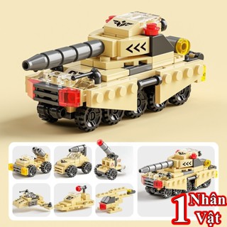 123 PCS - Bộ Đồ Chơi Lắp Ghép Xe Tăng Chiến Đấu, Lắp Ráp Máy Bay Chiến đấu, Tàu Chiến Hạm