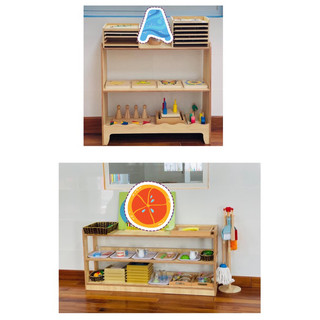  ANHA KIDS Kệ đồ chơi Montessori kệ đa năng cho bé giá sách trẻ em giáo cụ Montessori 