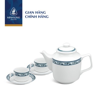 Bộ trà sứ cao cấp minh long - jasmine - chim lạc