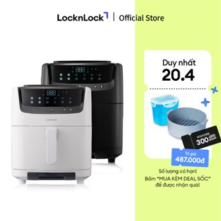Nồi chiên không dầu & hấp Lock&Lock Steam Air Fryer 7L - màu đen và màu trắng EJF881
