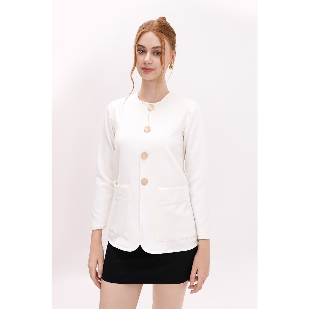 Áo dáng suông cúc gỗ - Beyou