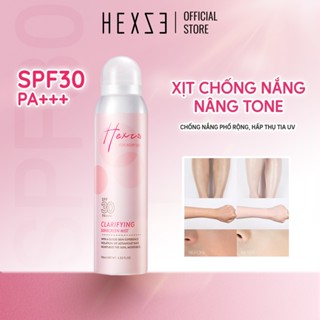 Xịt chống nắng nâng tone HEXZE 100ml, SPF30 PA+++ hấp thụ tia cực tím, cấp ẩm, dưỡng trắng, nâng tone, bảo vệ da