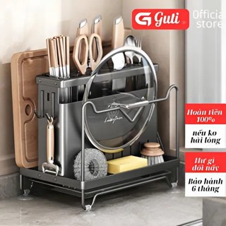 kệ đựng dao thớt, kệ để dao thớt đa năng, kệ dao thớt nhà bếp gài dao đũa có khay hứng nước thừa