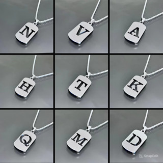 Dây Chuyền Titan Vòng Cổ Mặt Dây Chuyền Hình Chữ Cái Từ A-Z Bằng Thép Không Gỉ Phong Cách Hiphop Phụ Kiện Cho Nam Và Nữ
