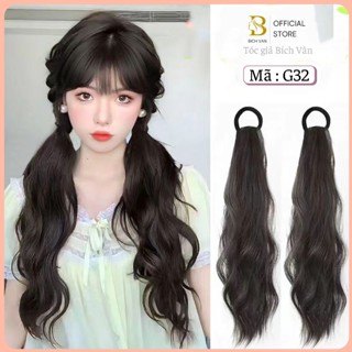 Tóc giả đuôi ngựa có dây cột Bích Vân , buộc tóc giả  2 bên dễ thương