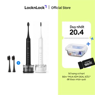 Bàn chải đánh răng điện Lock&Lock 4 chế độ, chống nước, sạc không dây ENR346 (màu trắng & màu đen)