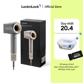 Máy sấy tóc ion âm LocknLock hair dryer đầu sấy từ 360 độ, chức năng tự làm sạch ENA316GRY