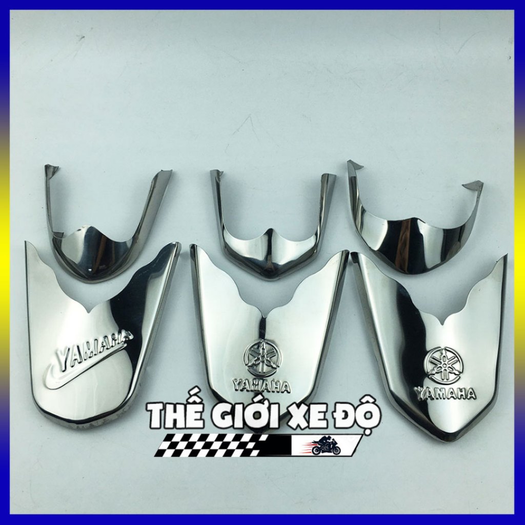 Mỏ dè sirius inox, sirius FI cũ và Sirius FI mới - ốp trang trí chỉ mũi dè trước sau xe sirius