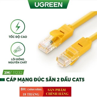 Dây mạng cat 5e bấm sẵn 2 đàu dài 3m ugreen 11232