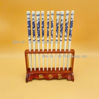 Đũa Sứ thờ màu xanh lam (10 đôi)