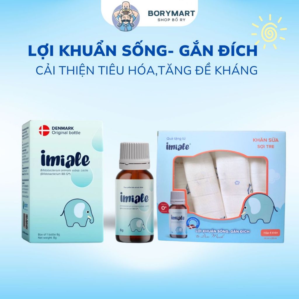 Men vi sinh IMIALE Bifidobacterium BB12 từ Đan Mạch Cải thiện tiêu hóa,biếng ăn,tăng đề kháng cho bé