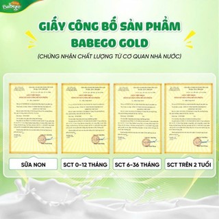 Sữa Babego số 3 ( từ 2 tuổi trở lên), số 2 ( 6 - 36 tháng ), số 0 - 12 tháng