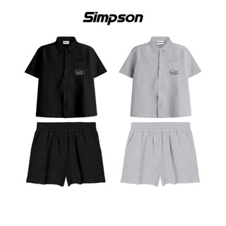 Đồ Bộ Nam Nữ SIMPSON Set Đũi Nam Nữ (Áo + Quần) Áo Sơ Mi Đũi Cộc Tay Đi Biển Mùa Hè Cao Cấp - SET01