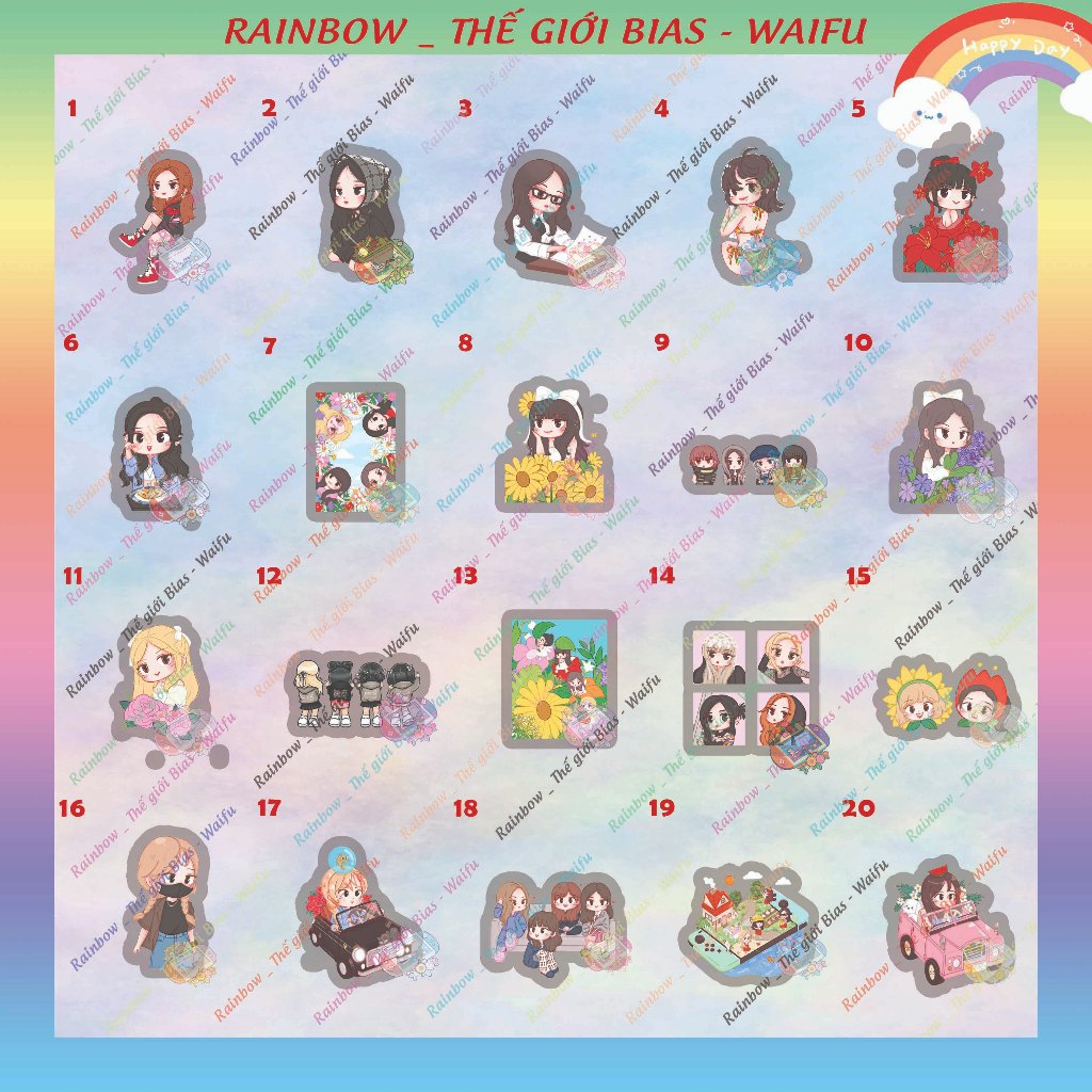 Ghim cài áo acrylic Black Pink, pin cài áo mica Black Pink idol kpop