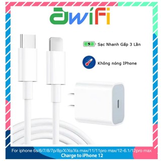 Bộ Củ Cốc Sạc Nhanh Cao Cấp (Củ PD 20W+Cáp Type-C ) cho điện thoại - XY Awifi Case L3-5