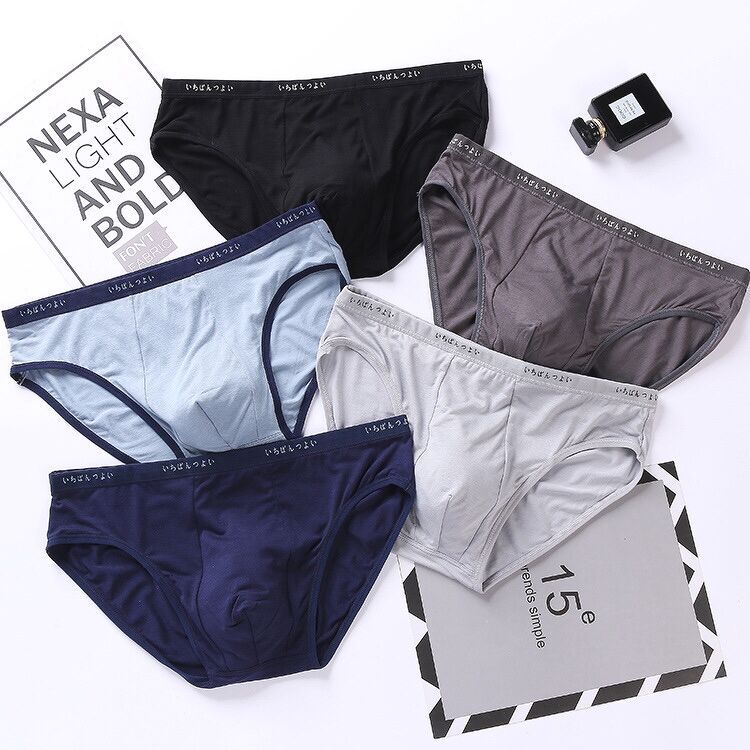 Combo 2 quần lót nam cotton lụa trơn Nhật 076