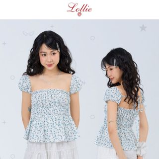 LOLLIE STUDIO - Áo kiểu muslin hoa nhí buộc nơ lưng Jolene Top TKA432