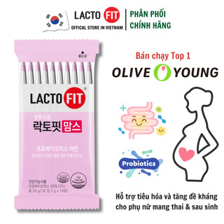  10 Gói Men Vi Sinh Lacto Fit Mom Tăng Cường Miễn Dịch Dành Cho Phụ Nữ Mang Thai và Sau Sinh 