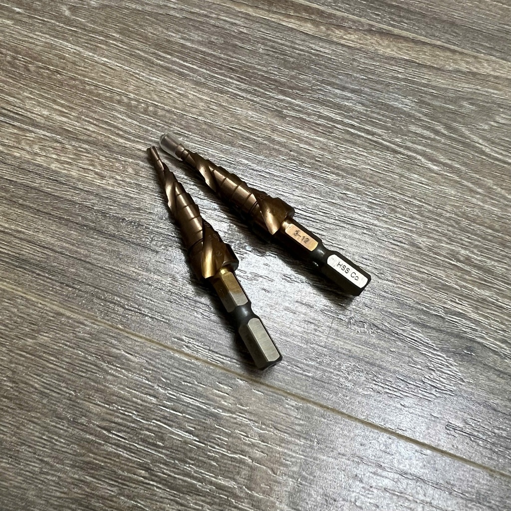 Mũi khoan tháp, bước HSS M35 cobalt lỗ khoan 3mm - 12mm chân lục giác,chất liệu cobalt ,độ cứng cao 